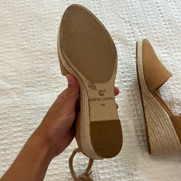 ✌🏼Womens Corso Como Heels!! Size 6! Tan with rope detail!!! Elastic and tie!✌🏼 - Picture 11 of 11